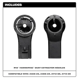Product Image for 49-90-2301 Includes Image Reel Refresh: two M12 Hammarvac dust extractor nozzles compatible with models 2306-20, 2306-22, 2712-DE, 2715-DE.
