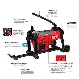 M18 FUEL Sewer Sectional Machine w/ CABLE DRIVE