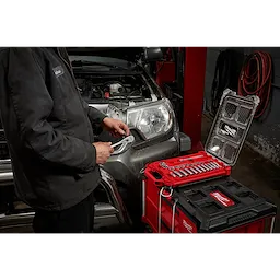 28PC 3/8” SAE Ratchet and Socket Set with PACKOUT™ Low-Profile Compact Organizer