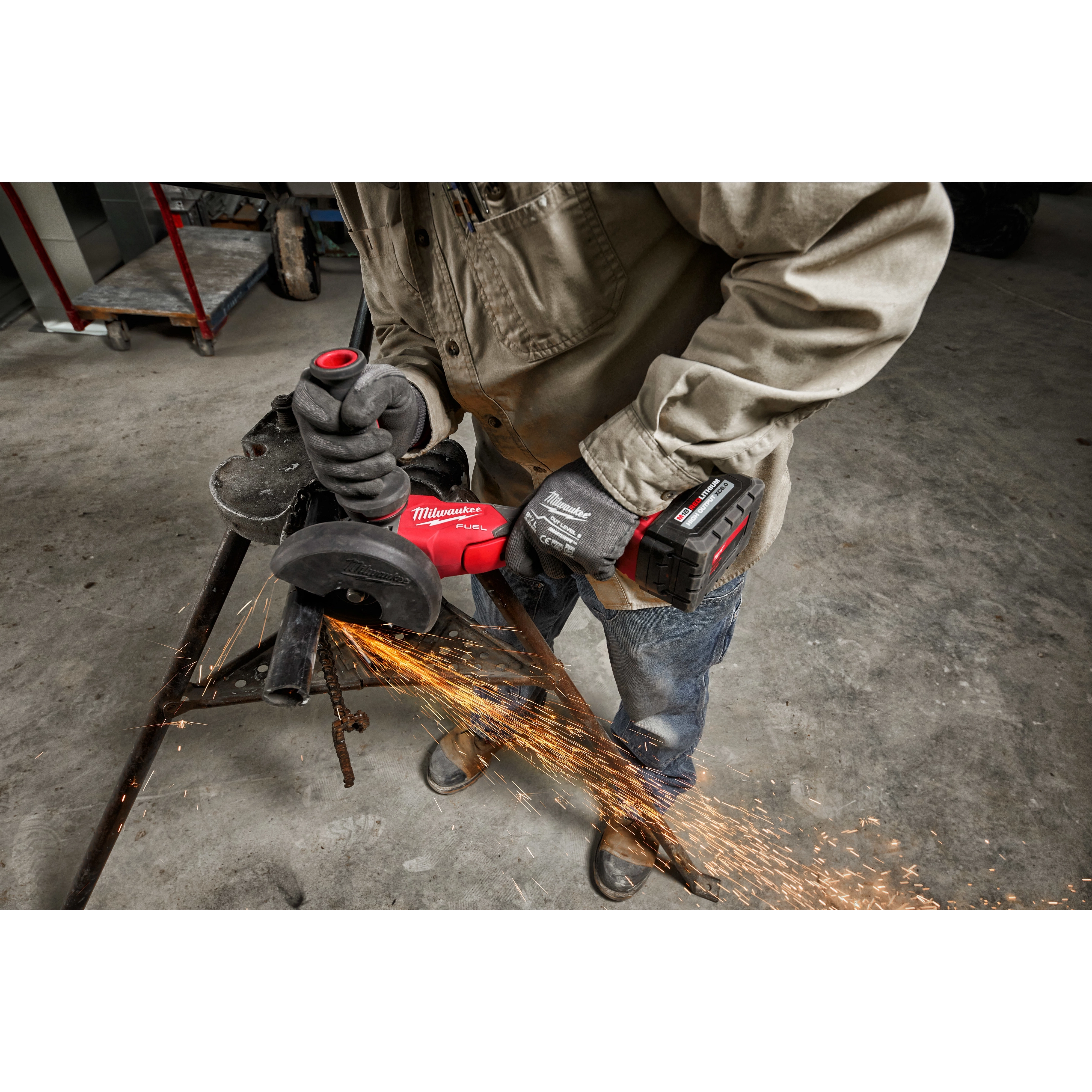 M18 FUEL™ 4-1/2" / 5" Braking Grinder with ONE-KEY™, Paddle Switch No-Lock