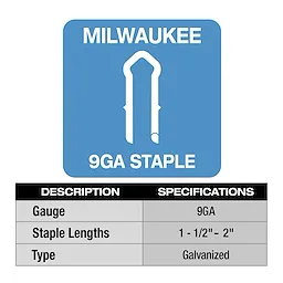 M18 FUEL™ Utility Fencing Stapler Staple Specs