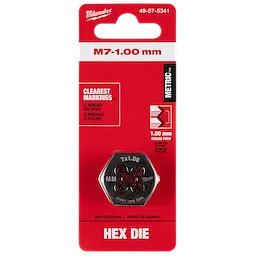 M7-1.00 mm 1-Inch Hex Die in its packaging