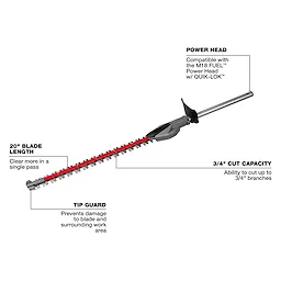 M18 FUEL™ QUIK-LOK™ Hedge Trimmer Attachment