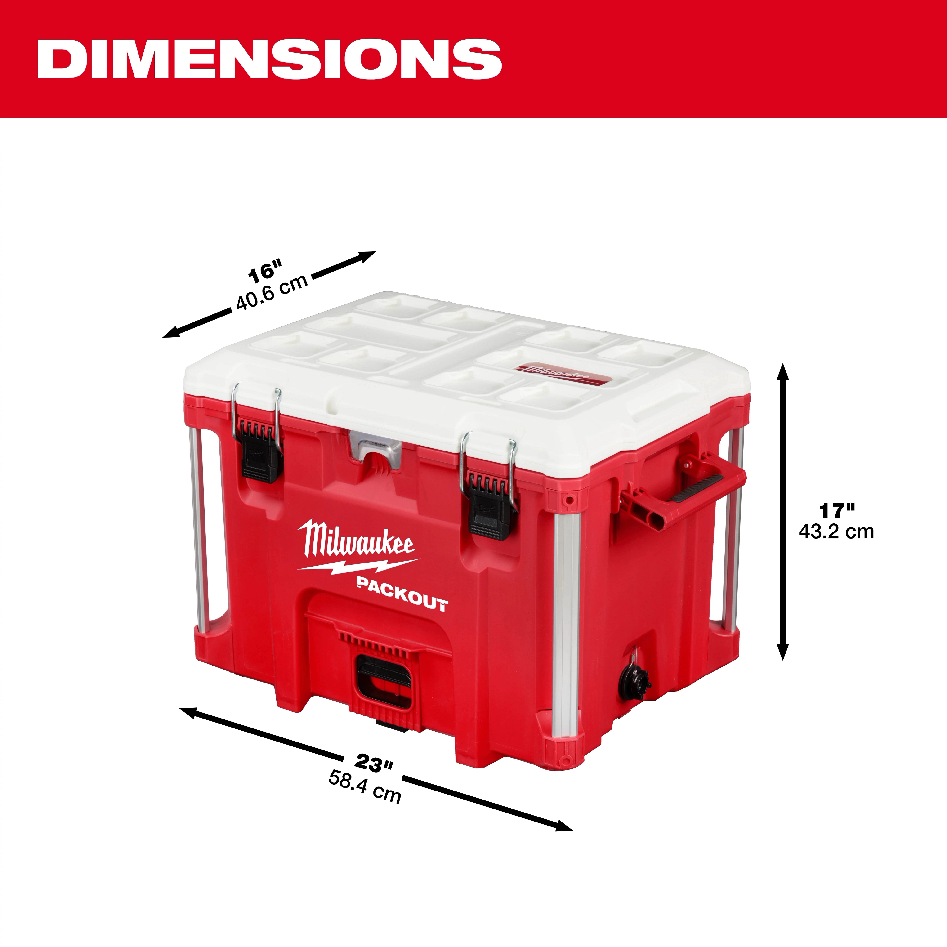PACKOUT 40QT Cooler External Dimension Asset