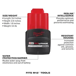 M12™ REDLITHIUM™ HIGH OUTPUT™ CP2.5 Battery Pack