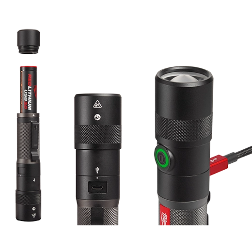 2161-21 - USB Rechargeable 1100L Twist Focus Flashlight