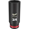 SHOCKWAVE 3/8 in. Drive 3/4 in. Deep 6 Point Impact Socket 1 Pack