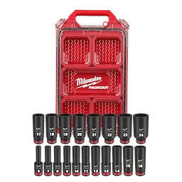 SHOCKWAVE Impact Duty 3/8 in. Drive Metric Deep Well Impact PACKOUT Socket Set  19 Piece