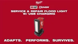 Milwaukee M12 ROVER Service Repair Flood Light wUSB Chargin
