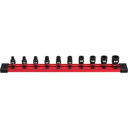 SHOCKWAVE 1/4 in. Drive SAE 6 Point Impact Socket Set (10-Piece)
