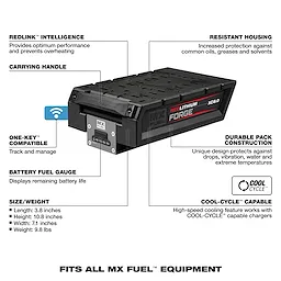 MX FUEL™ REDLITHIUM™ FORGE™ XC8.0 BATTERY PACK