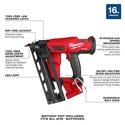 M18 FUEL™ 16 Gauge Angled Finish Nailer Walk Around