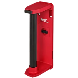 Red and black PACKOUT Roll Holder with mounting design for easy attachment to compatible storage systems.