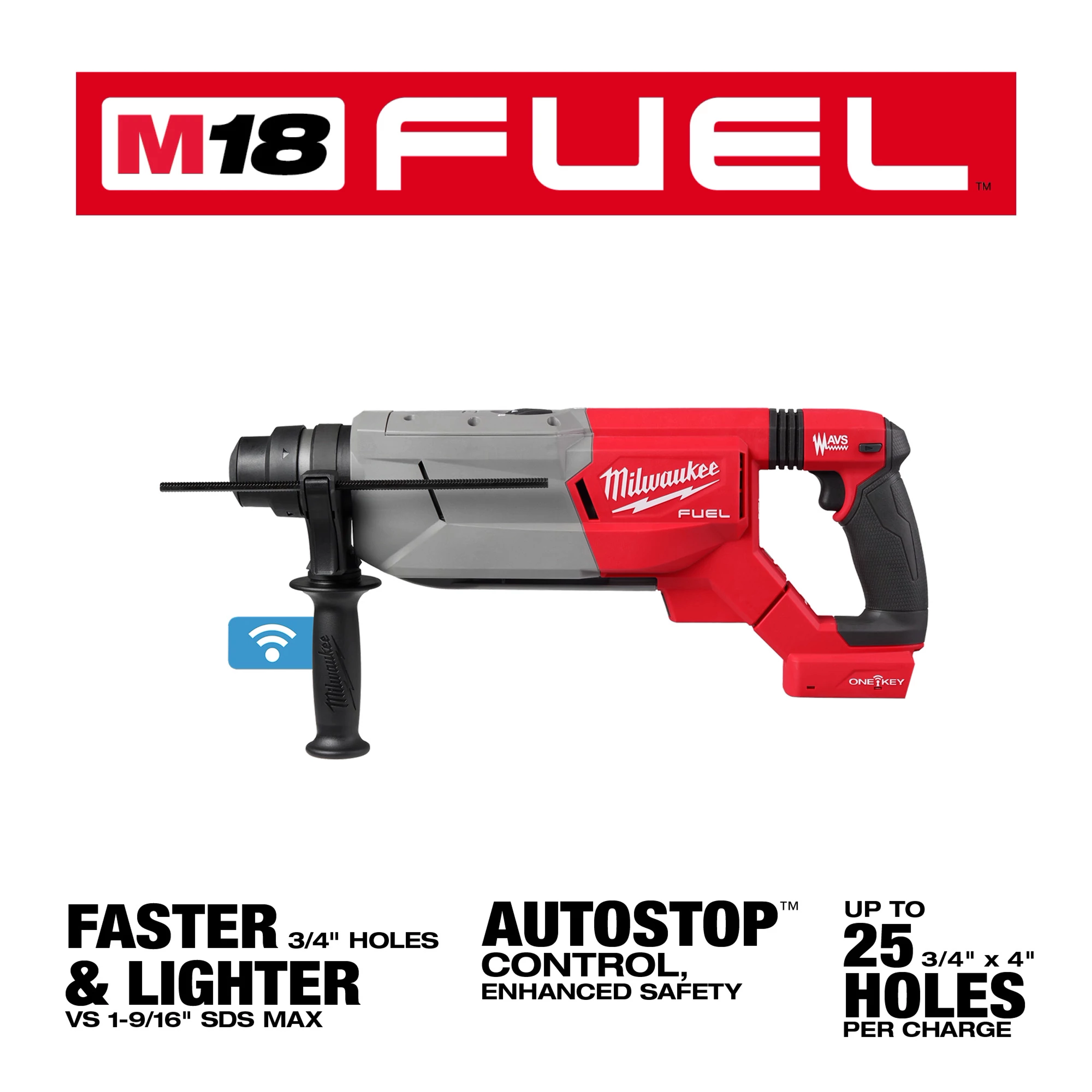 M18 FUEL 1-1/4" D HANDLE SDS PLUS ROTARY HAMMER BARE TOOL FUEL USP