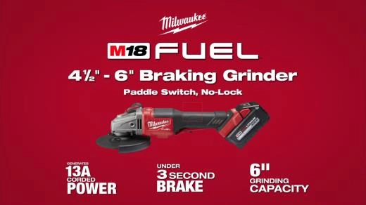 Milwaukee M18 FUEL 4 1_2  6 Braking Grinders