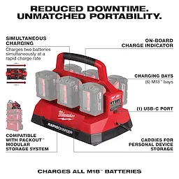 PACKOUT Six Bay Rapid Charger