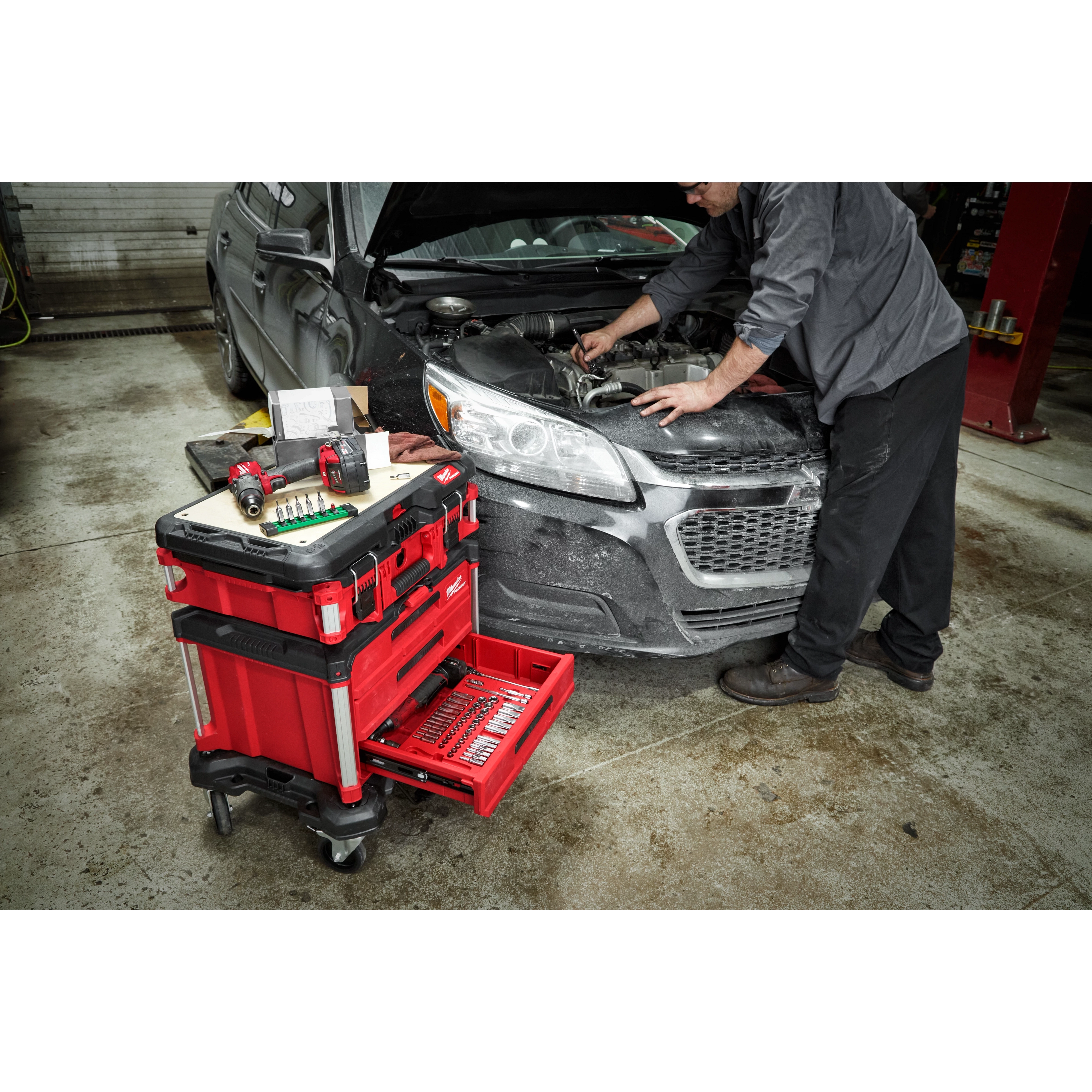 3-Drawer Tool Box and 6pc 1/4” Drive Torx Bit Socket Set with FOUR FLAT™ Sides