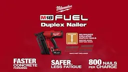 Milwaukee M18 FUEL Duplex Nailer