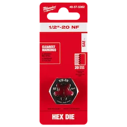 1/2"-20 NF 1-Inch Hex Threading Die in its packaging