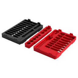 1/2” Drive Ratchet and Socket Set w/ Low-Profile PACKOUT Low-Profile Organizer