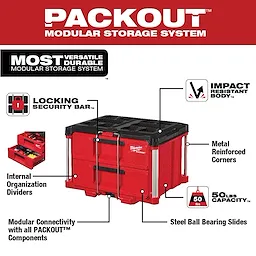 PACKOUT 2-Drawer Tool Box walk Around Image