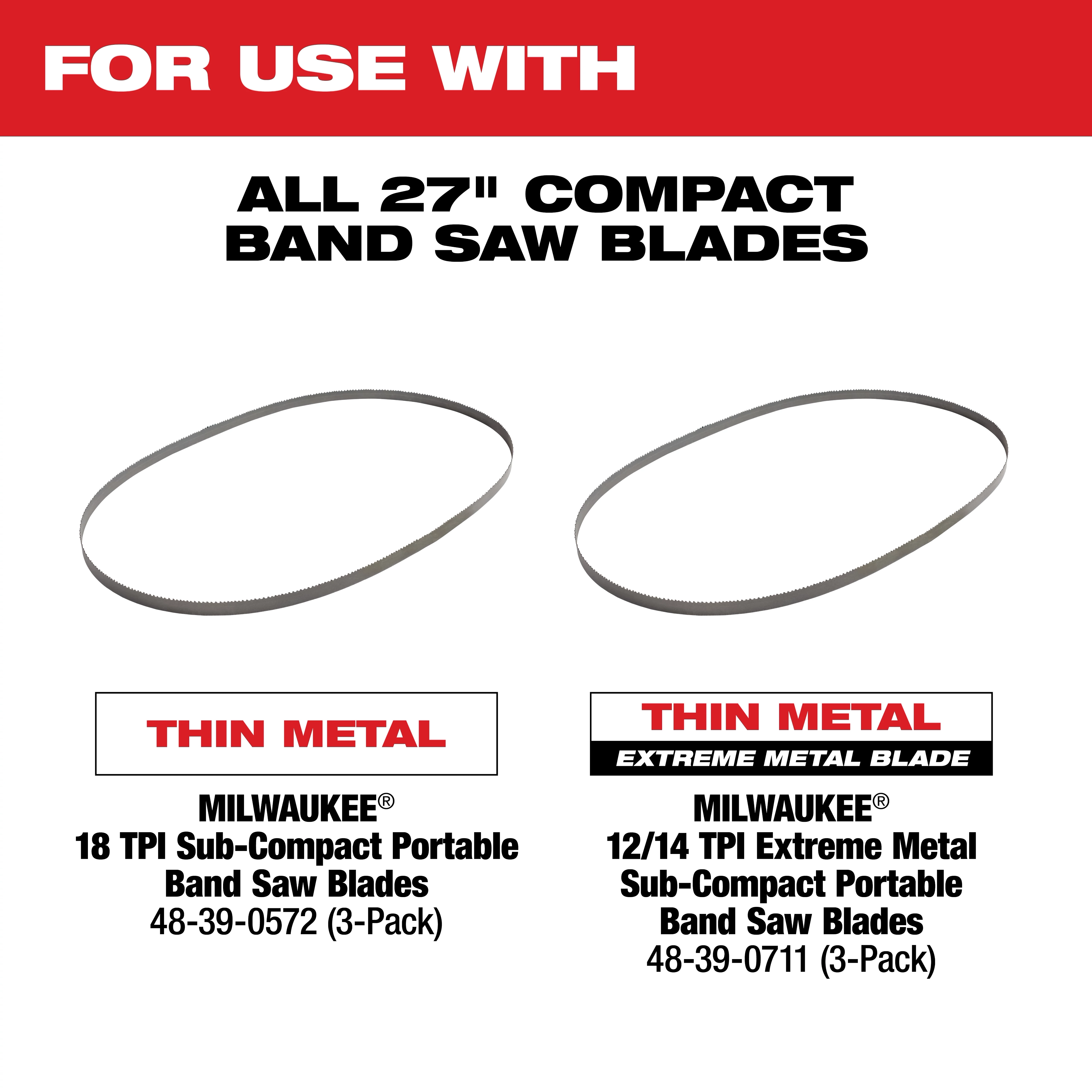 M12 Sub-Compact Band Saw Blade Compatibility