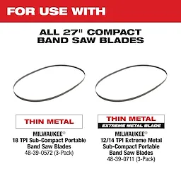 M12 Sub-Compact Band Saw Blade Compatibility
