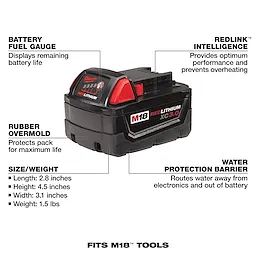 M18™ REDLITHIUM™ XC Extended Capacity Battery