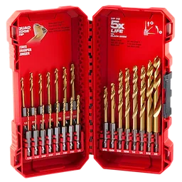 SHOCKWAVE Impact Duty™ RED HELIX™ Titanium Drill Bit Set - 23PC