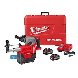 The Milwaukee M18 FUEL™ 1" SDS Plus Rotary Hammer with ONE-KEY™ Dust Extractor Kit