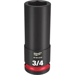 SHOCKWAVE 1/2 in. Drive 3/4 in. Deep 6 Point Impact Socket 1 Pack