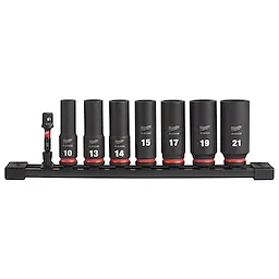 8PC SHOCKWAVE Impact Duty™ 3/8" Drive Metric Deep 6 Point Socket Set
