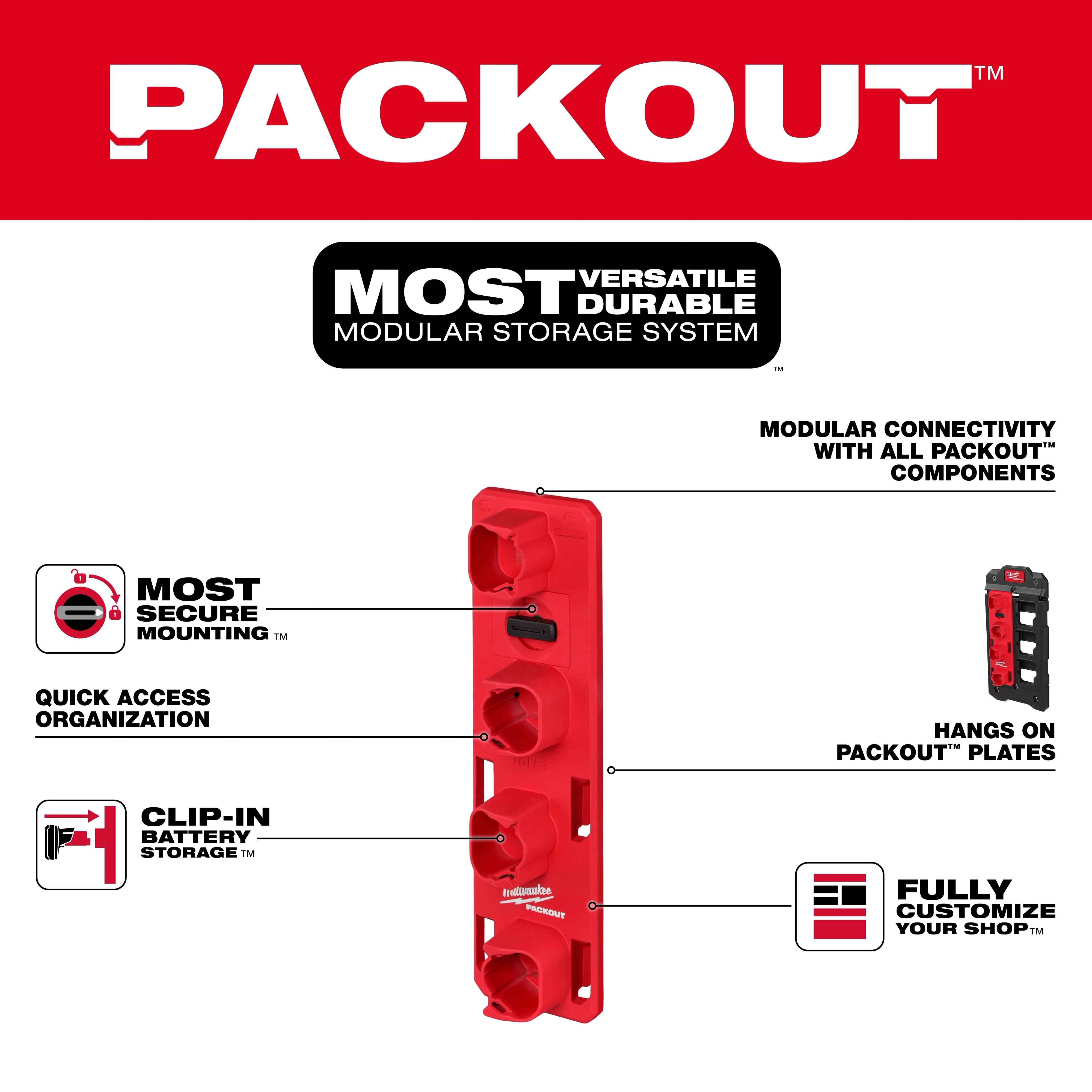 PACKOUT™ M12™ Battery Rack